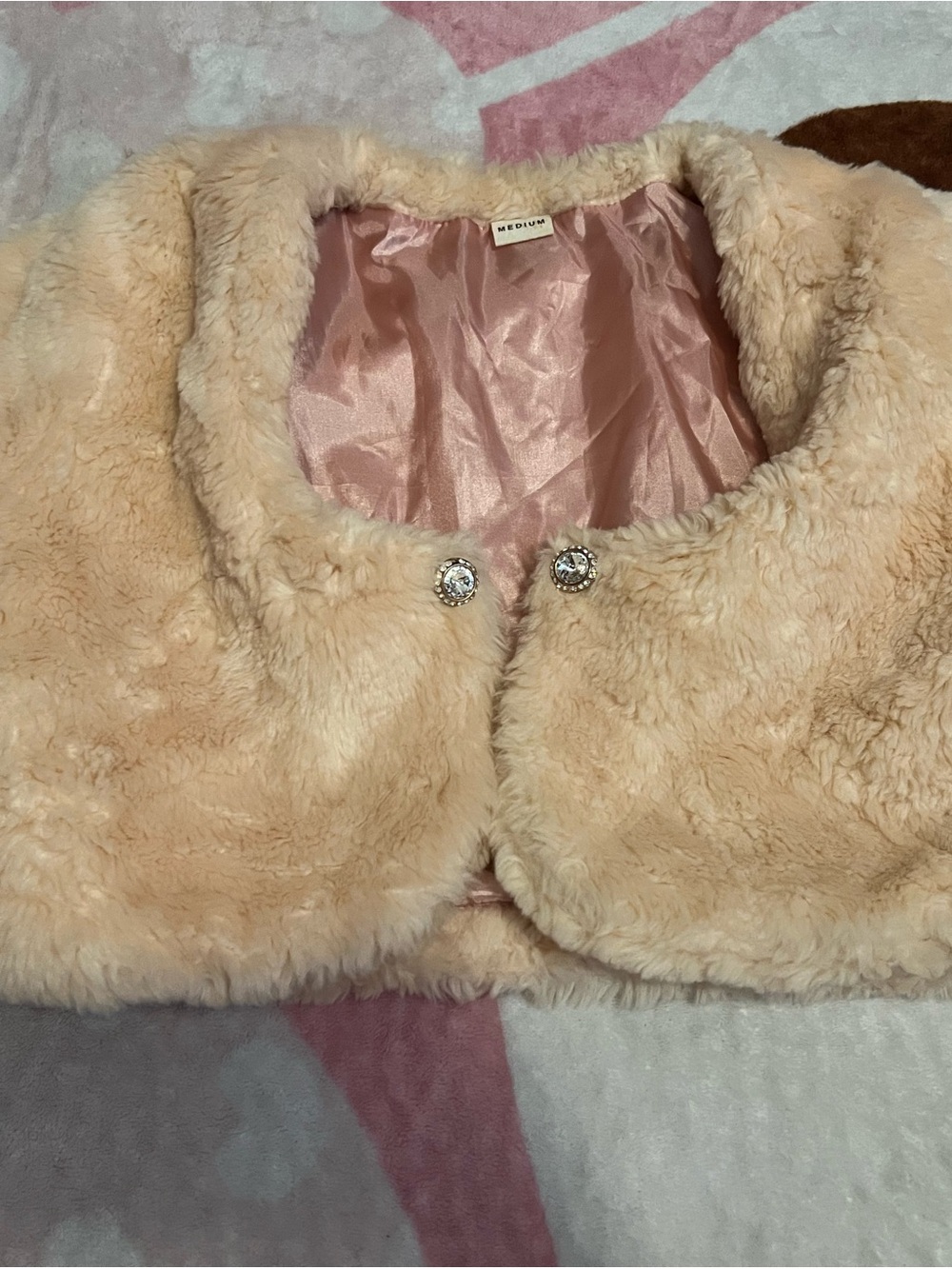 Kawaii gyaru Faux Fur Pink vest